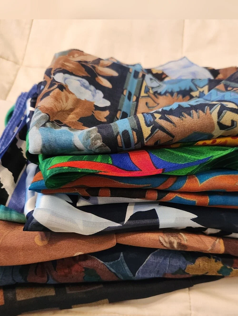 Vintage Lot Of 10 Scarves Scarf, Colorful EUC Liz Claiborne, Cocktail Collection